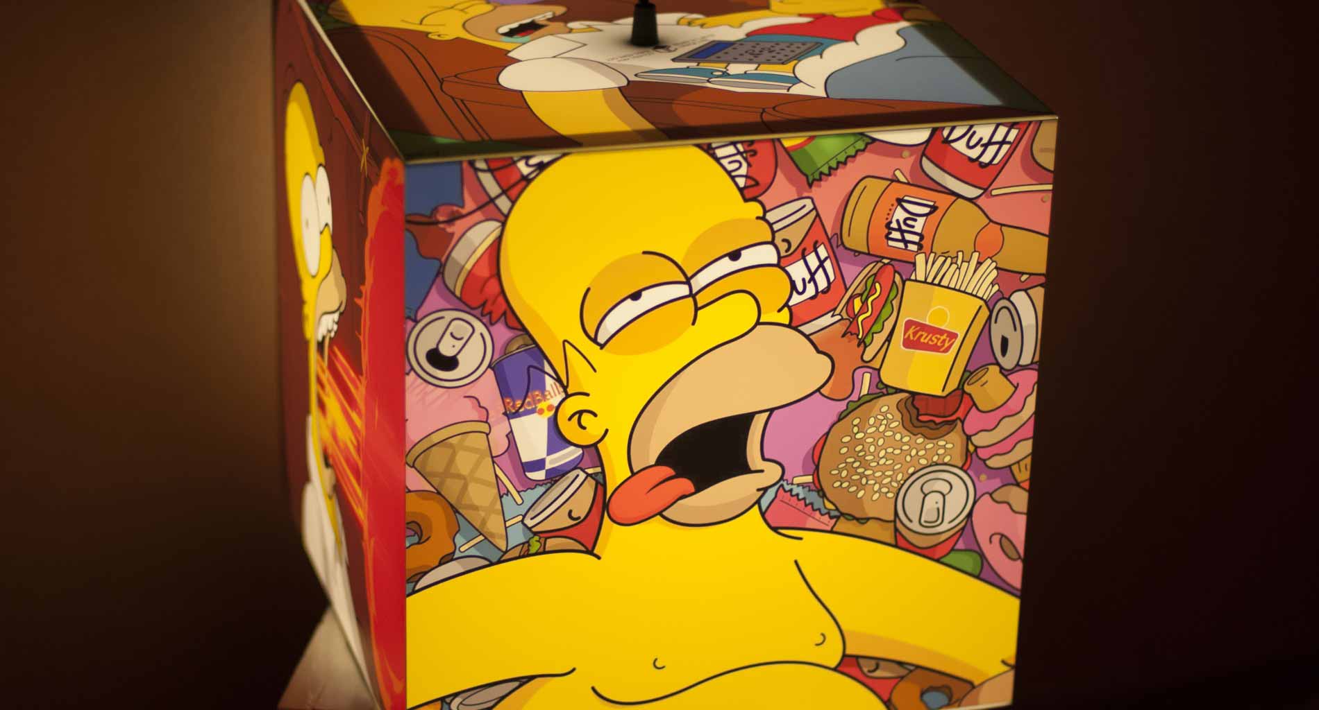 custom lamp cartoon simpsons homer