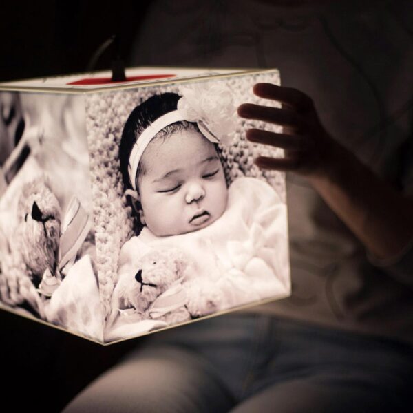 mini personalized photo lamp baby