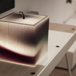 Awesome design light cube lamp with a sand pattern Awesome design light cube lamp with a sand pattern. Will fit in any interrior