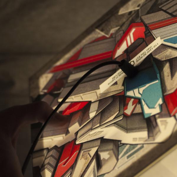 light cube personalized lamp graffiti artwork details