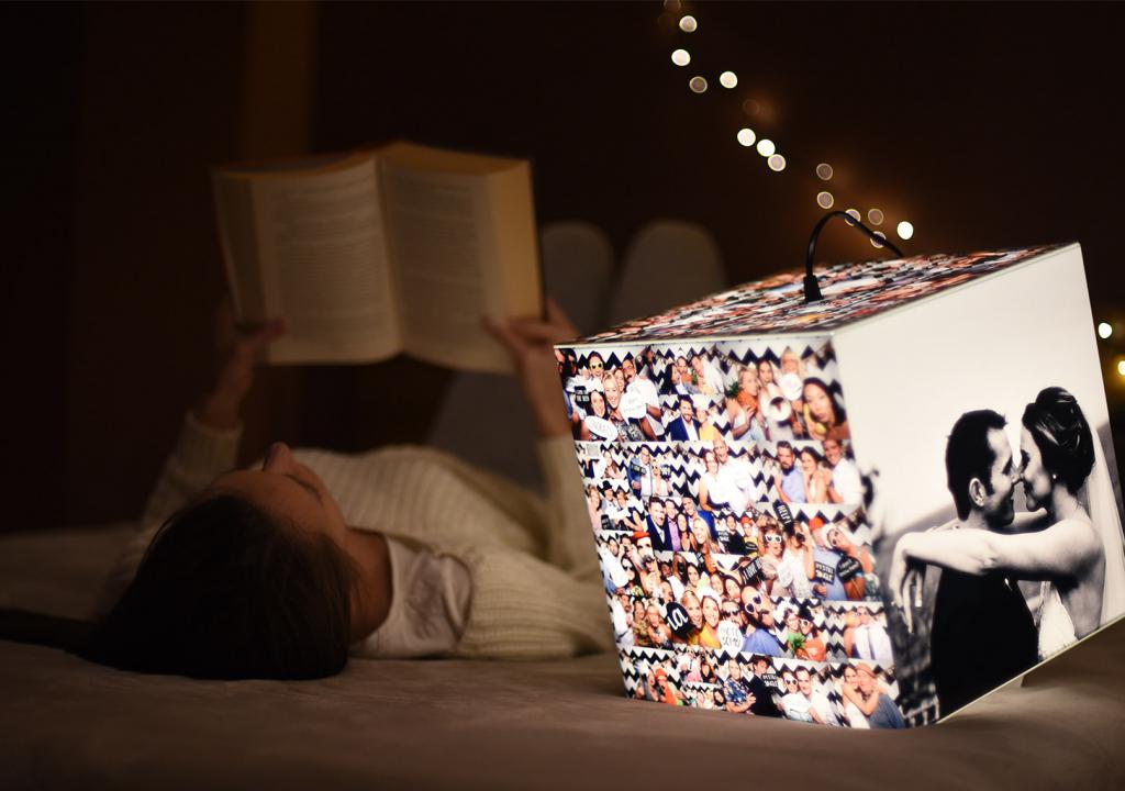 personalized lamp girl reading book