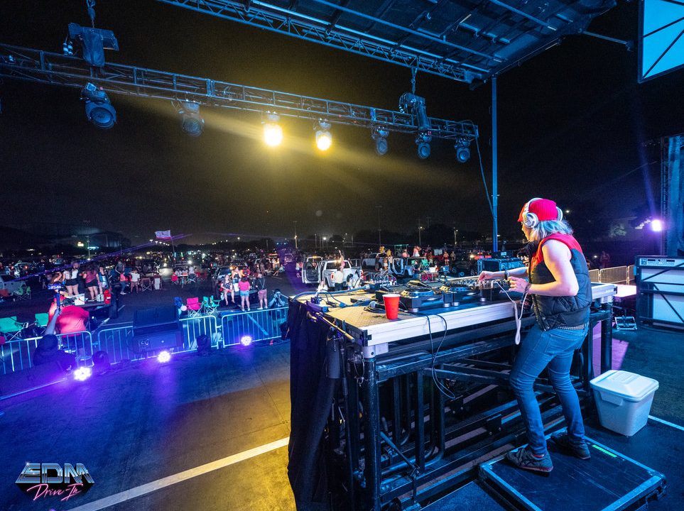 DJ Kristina Sky at the EDM drive-in festival