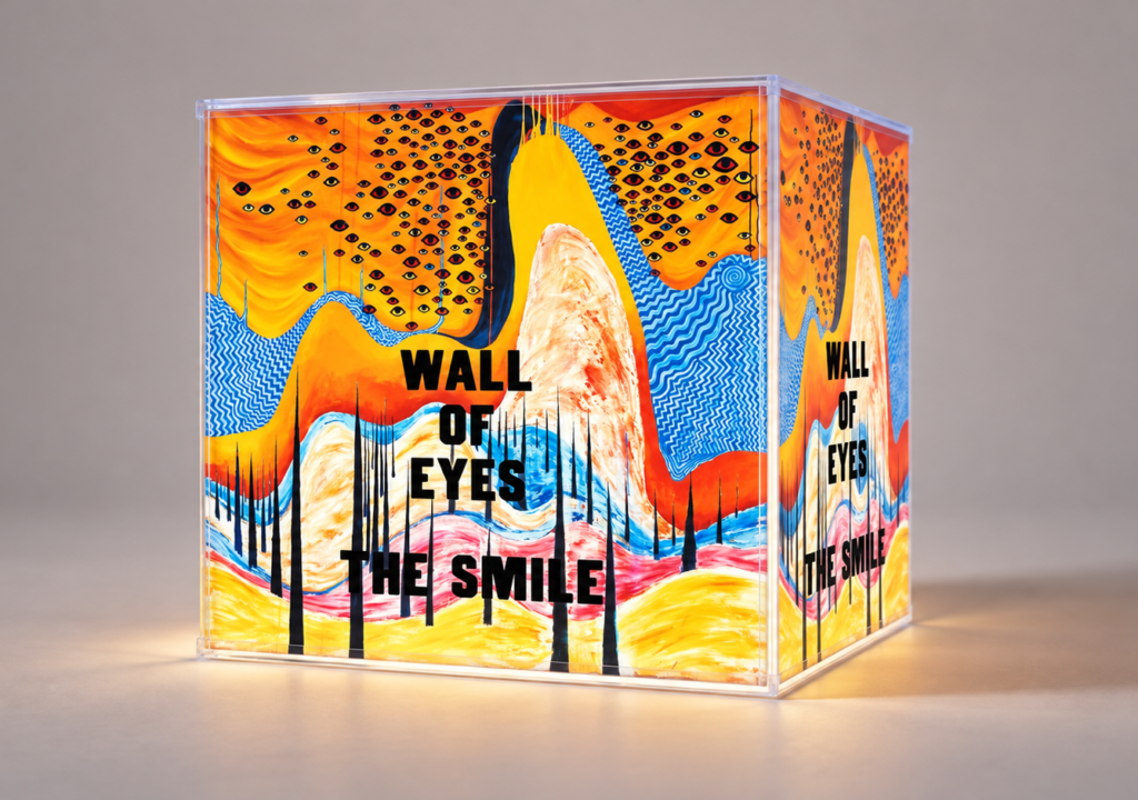 Wall of Eyes light box with lot of colors